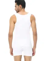 İmer 511 Body Form Pamuklu Erkek Korse Atlet Beyaz detay görünüm