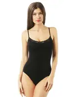 İmer 9255 İnce Askılı Likralı Modal Badi Siyah