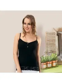 Derya Kurşun İnce Askılı Dantelli Kadın Atlet Derya Kurşun 168