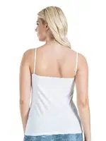 İnce Askılı Dantelli Kadın Atlet Derya Kurşun 258 Beyaz detay görünüm