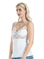 İnce Askılı Dantelli Kadın Atlet Derya Kurşun 258 Beyaz görsel 5