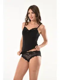 Derya Kurşun İp Askılı Dantelli Atlet Külot Takım Derya Kurşun 059