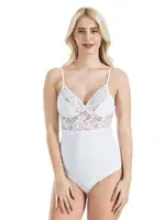 İp Askılı Dantelli Kadın Body Derya Kurşun 334 Beyaz