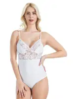 İp Askılı Dantelli Kadın Body Derya Kurşun 334 Beyaz farklı açı