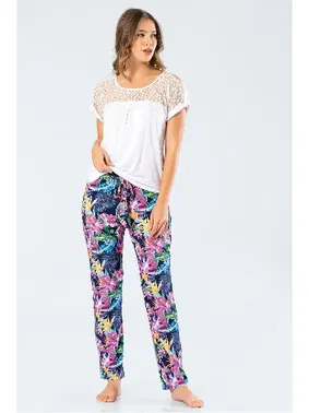 Türen Kadın Desenli Pijama Takımı Türen 3302