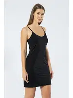 Kadın Ip Askılı V Yaka Mikro Kombinezon Türen 901/SİYAH Siyah detay görünüm