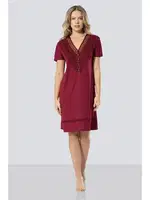 Kadın V Yaka Bordo Gecelik Türen 3282 Bordo
