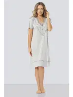 Kadın V Yaka Gri Gecelik Türen 3282 Gri