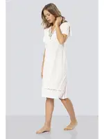 Kadın V Yaka Krem Gecelik Türen 3282 Krem detay görünüm