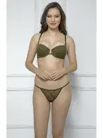 Kadın Yeşil Desteksiz Sütyen Ve Külot Takımı Moonlight 320 Yeşil görsel 4