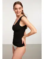 Kom Bayan Basic Singlet Pamuklu Atlet Siyah görsel 4