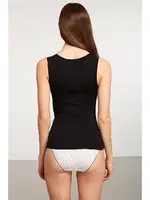 Kom Bayan Basic Singlet Pamuklu Atlet Siyah görsel 5