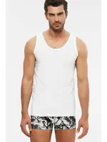 Kom Erkek 2'li Atlet - Henry Askılı 2 li Basic Erkek Atlet Beyaz