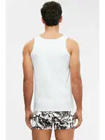 Kom Erkek 2'li Atlet - Henry Askılı 2 li Basic Erkek Atlet Beyaz detay görünüm