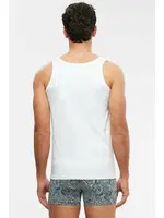 Kom Erkek 2'li Atlet - Scott Askılı 2 li Basic Erkek Atlet Beyaz detay görünüm