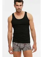 Kom Erkek 2'li Atlet - Scott Askılı 2 li Basic Erkek Atlet Siyah görsel 5