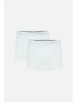 Kom Erkek Boxer - Tight Pamuklu 2 li Erkek Boxer Beyaz farklı açı