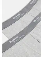 Kom Erkek Boxer - Tight Pamuklu 2 li Erkek Boxer Gri görsel 9