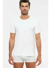 Kom Kom Erkek Hulio Bisiklet Yaka 2 li Erkek Tshirt