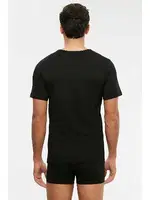 Kom Erkek Hulio Bisiklet Yaka 2 li Erkek Tshirt Siyah görsel 4