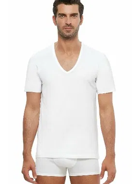 Kom Kom Enrico V Yaka Pamuk 2 li Erkek Tshirt