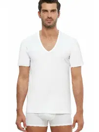 Kom Kom Enrico V Yaka Pamuk 2 li Erkek Tshirt