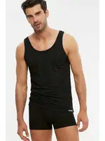 Kom Erkek Atlet - Anka Askılı Modal Jakar Desen Erkek Atlet Siyah farklı açı