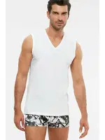 Kom Erkek Atlet - Nobre V Yakalı Pamuklu Basic Erkek Atlet