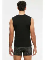 Kom Erkek V Yaka Atlet - Francesco V Yaka Pamuklu Erkek Atlet Siyah görsel 8