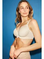 Kom Lidya Desteksiz Balenli Sütyen Ekru farklı açı