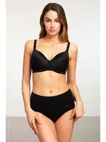 Kom Lidya Desteksiz Balenli Sütyen Siyah görsel 7