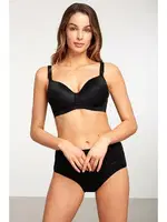 Kom Lidya Desteksiz Balenli Sütyen Siyah görsel 8