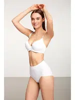 Kom Sonya Dikişsiz Korse Külot Beyaz detay görünüm