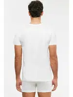 Kom Elite V Yaka Pamuk Merserize Erkek Tshirt Beyaz detay görünüm