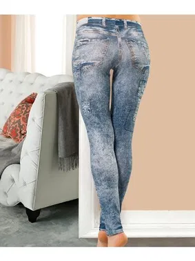 Derya Kurşun Kot Görünümlü Kadın Tayt Derya Kurşun 438-1 - Alternatif Görünüm