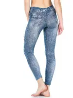 Kot Görünümlü Kadın Tayt Derya Kurşun 440 Mavi detay görünüm