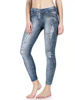 Kot Görünümlü Kadın Tayt Derya Kurşun 440 Mavi farklı açı