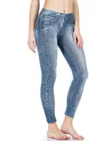 Kot Görünümlü Kadın Tayt Derya Kurşun 440 Mavi görsel 4