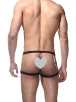 La Blinque Erkek Erotik Deri Çamaşır 15420 Beyaz detay görünüm