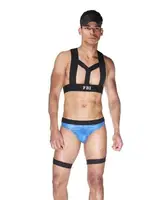 Fantezi Erkek FBI Kostüm La Blinque 15507 Mavi