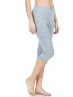 Lastikli Kısa Kadın Tayt Derya Kurşun 411 Gri