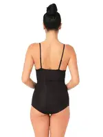 Lazer Kesim Göğsü Açık Slip Korse Emay 2723 Siyah detay görünüm