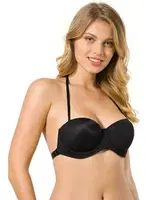 Le Jardin İvonne Sırtı Şeffaf Destekli Sütyen 7042 Siyah