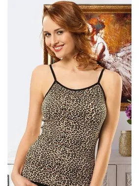 Derya Kurşun Leopar İp Askılı Kadın Atlet Derya Kurşun 217