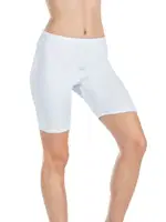 Likralı Battal Kısa Kadın Tayt Derya Kurşun 412B Beyaz