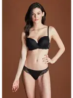 Linda Badem Yarı Push-up Sütyen Takımı Eros ERSK812 Siyah görsel 5