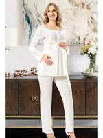 Lohusa Hamile 3lü Takım XSES 2195 Ekru görsel 5