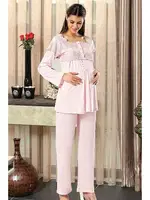 Lohusa Hamile 3lü Takım XSES 2195 Pudra görsel 9