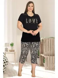 Lady Love Büyük Beden Battal Kadın Kapri Pijama Takım Lady 10566