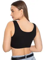 Spor Battal Büyük Beden Bady Sütyen Lüx DRM 305 Siyah detay görünüm